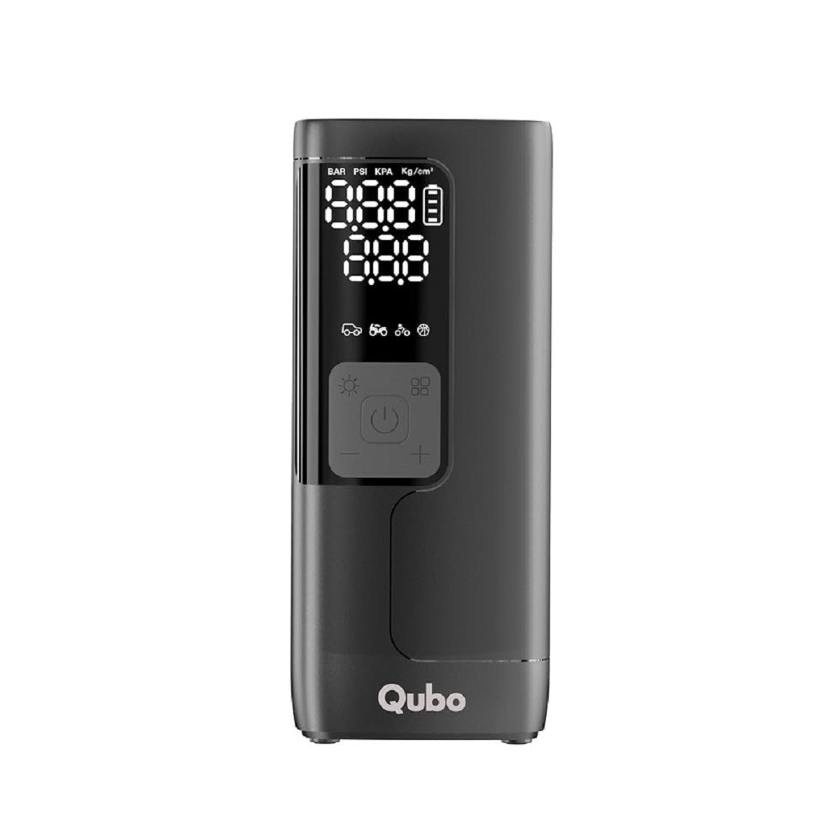 Qubo Digital Tyre Pressure Inflator | 150 PSI | 5000 mAh Battery | Type-C Charging | LED Light | Digital Display | 5 Air Fill Modes | Multiple Modes | Multiple Nozzles