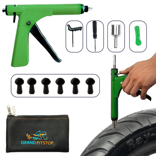 Motorcycle Wheel Vacuum Gun Puncture Tire Repair Kit With Mushroom