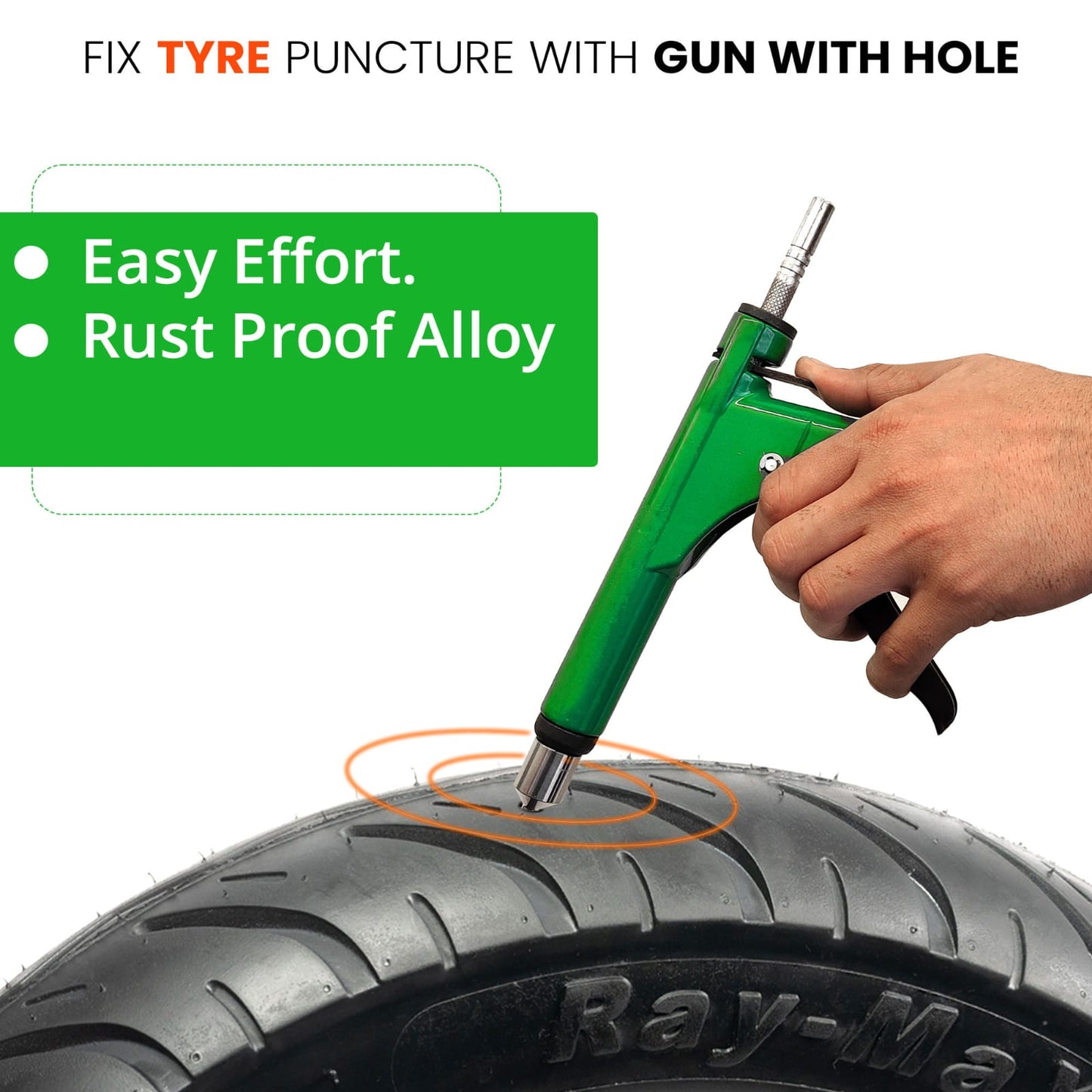 Motorcycle Wheel Vacuum Gun Puncture Tire Repair Kit With Mushroom