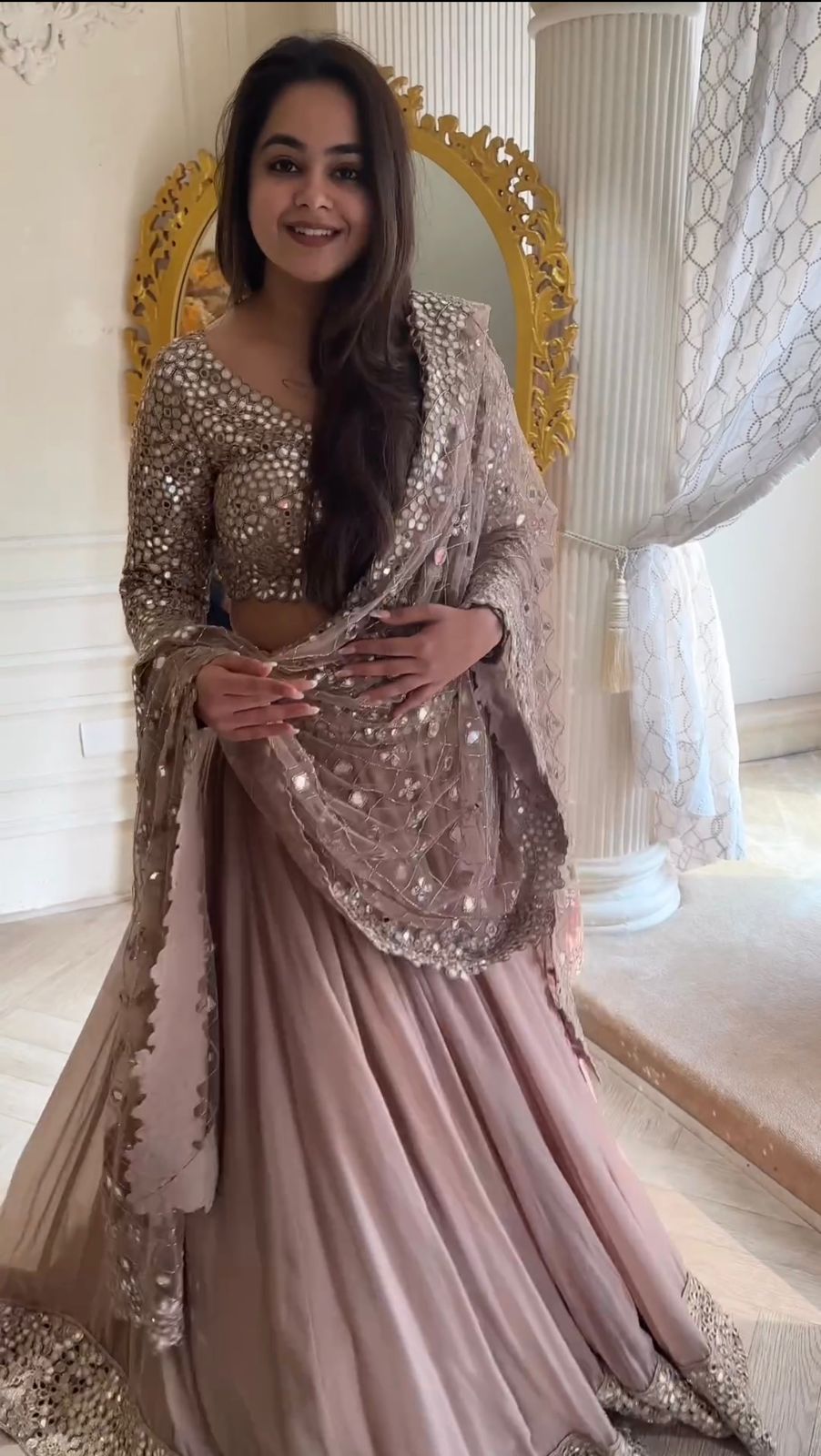 Cool Onion Color Georgette Sequence Work Lehenga Choli